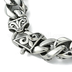 304 Stainless Steel Cuban Link Chain Bracelets for Women Men&nbsp;BJEW-C063-04AS