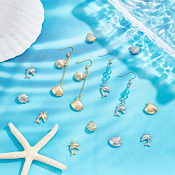 48Pcs 6 Style 304 Stainless Steel Charms&nbsp;STAS-UN0054-81