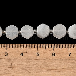 天然レインボー ムーンストーン ビーズ 連売り  六角  シードビーズで  8.5~9x8.5~10x4~5mm  穴：1mm  約37~38個/連  15.55''~15.75''（39.5~40センチメートル）&nbsp;G-P534-A06-02