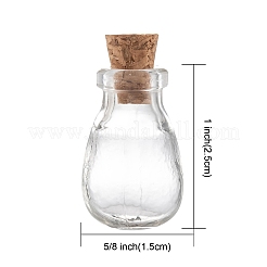 Oval Glass Bottle for Bead Containers&nbsp;X1-AJEW-R045-09