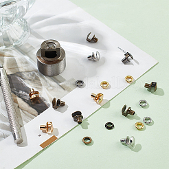 120 Sets 4 Colors Brass Boots Hook Eyelet Buckles&nbsp;FIND-PH0009-29