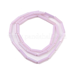 電気メッキガラスビーズセット  ABカラーメッキ  長方形  プラム  19.5~20x3.5~4x3.5~4mm  穴：1mm  約38個/連  29.13''（74センチメートル）&nbsp;EGLA-Q128-11A-AB03