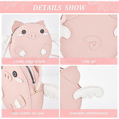 DIY Imitation Leather Pig Shaped Crossbody Bag Kits&nbsp;DIY-WH0043-63