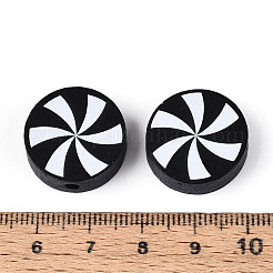 Spray Painted Schima Wood Beads&nbsp;WOOD-T032-45C