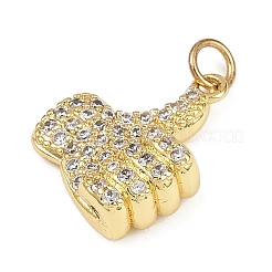 Brass Micro Pave Cubic Zirconia Pendants&nbsp;KK-S526-14G