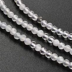 天然レインボー ムーンストーン ビーズ 連売り  多面カットラウンド  2mm  穴：0.5mm  約175~233個/連  15.16''~15.35''（38.5~39センチメートル）&nbsp;G-RM2025-A15-2mm