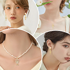 10Pcs Brass Micro Pave Cubic Zirconia Pendants&nbsp;KK-BBC0027-95