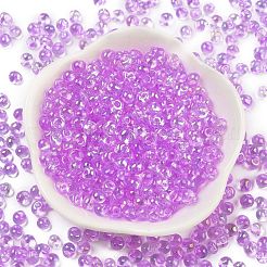 6/0 Inside Colours Fringe Glass Seed Beads&nbsp;SEED-A034-03B