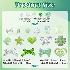 100Pcs 20 Styles Transparent & Opaque Acrylic Beads&nbsp;MACR-FS0002-39