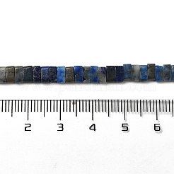 天然石ラピスラズリビーズ連売り  2穴  長方形  2.5~3x5x2.5mm  穴：0.8mm  約138~140個/連  15.28''~15.31''（38.8~38.9センチメートル）&nbsp;G-Z045-A11-01