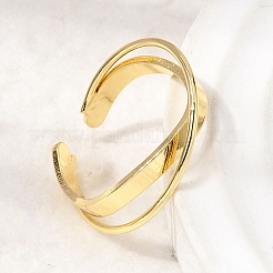 Brass Cuff Open Rings&nbsp;RJEW-D345-02G