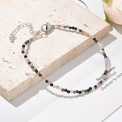 Natural Multicolor Tourmaline Bead Bracelets&nbsp;BJEW-JB04555-06