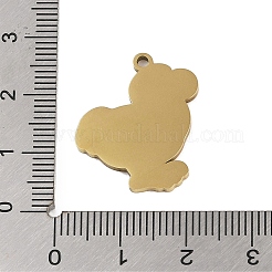 ステンレスペンダント201個  ドードー鳥チャーム  ゴールドカラー  23.5x21x1.5mm  穴：1mm&nbsp;STAS-C095-27G