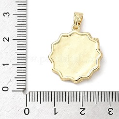 真鍮製エナメルペンダント  アブストイミテーションパール付き  花とココナッツの木のチャーム  長持ちメッキ  カドミウムフリー＆鉛フリー  18KGP本金メッキ  フローラルホワイト  22.5x20x4mm  穴：5x3mm&nbsp;KK-K368-60G