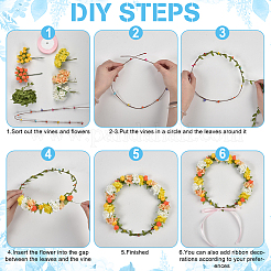 16Pcs Cloth Artificial Carnations Flower Bouquet&nbsp;AJEW-OC0016-37