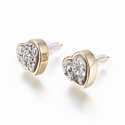 Brass Stud Earrings&nbsp;EJEW-J098-E