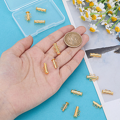 10Pcs Tube Brass Slide Lock Clasps&nbsp;KK-PH0014-45G