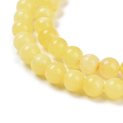 天然蜜蝋ビーズ連売り  ラウンド  きいろ  5.5~6mm  穴：0.7mm  約91個/連  20.28''（51.5センチメートル）&nbsp;G-Z100-A01-6mm
