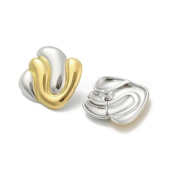 304 Stainless Steel Two Tone Stud Earrings&nbsp;EJEW-A124-01F