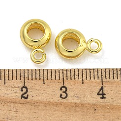 ラックメッキ真鍮チューブベイル  長持ちメッキ  カドミウムフリー＆鉛フリー  18KGP本金メッキ  12x8x4mm  穴：1.8mm  内径：4.5mm&nbsp;KK-I718-01G