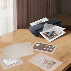 プラスチックラミネートポーチフィルム写真保護シート100枚  ホットラミネーター用  透明  220x160x0.1mm&nbsp;AJEW-WH0606-55H
