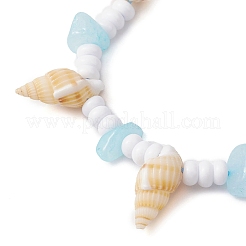 Dyed Natural White Jade Braided Bead Bracelets&nbsp;BJEW-JB10358-02