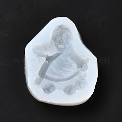 DIY ミニ ハロウィーン スカル 食品グレード シリコン像型  フォンダン型  チョコレート  キャンディ  ビスケット  肖像彫刻 UV樹脂とエポキシ樹脂工芸品の製作  ホワイト  88x67x20mm  完成：77x62x11mm&nbsp;LS-DIY-G054-C02