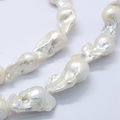 Natural Baroque Pearl Keshi Pearl Beads Strands&nbsp;PEAR-K004-15
