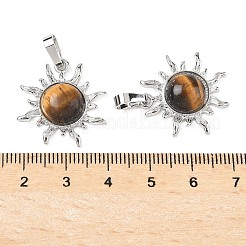 Natural Tiger Eye Pendants&nbsp;G-F786-08P-29