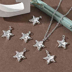 SHEGRACE Brass Clear Cubic Zirconia Pendants&nbsp;XGRQ3K091-524P