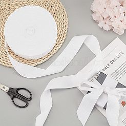 綿綿ツイルテープリボン  ヘリンボーンリボン  家の装飾のため  装飾用ラッピングギフトとDIY工芸品  ホワイト  40mm&nbsp;OCOR-WH0057-30G-01