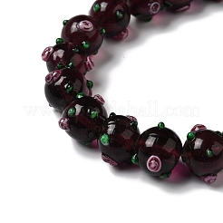 Handmade Bumpy Lampwork Beads Strands&nbsp;LAMP-K037-16E
