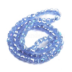 Electroplate Glass Beads Strands&nbsp;EGLA-D030-J4mm-B01