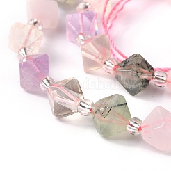 Natural Amethyst & Citrine & Rose Quartz & Prehnite & Quartz Crystal Beads Strands&nbsp;G-J390-A04