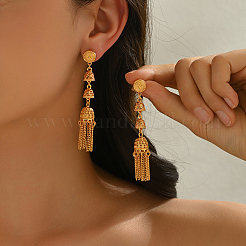 Ethnic Retro Alloy Geometric Tassel Stud Earrings&nbsp;NC4962