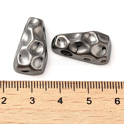 真鍮ヨーロッパビーズ  大穴ビーズ  台形  ガンメタ色  22x12x6.5mm  穴：4.3x3mm&nbsp;KK-H455-01B