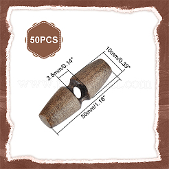 50Pcs 1-Hole Wood Buttons&nbsp;BUTT-UN0001-27A