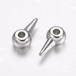 CCBプラスチックビーズ  コーン  プラチナ  16x8x6.5mm  穴：2.5mm&nbsp;CCB-F006-21P