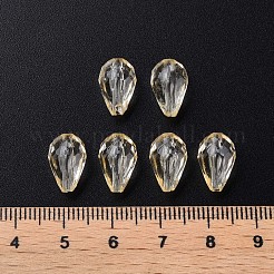 透明なアクリルビーズ  多面カット  ティアドロップ  ナバホホワイト  12x8mm  穴：1.5mm  約1338個/500g&nbsp;MACR-S373-59B-B10