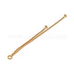 真鍮ボストンリンクチェーンタッセルビッグペンダント  18KGP本金メッキ  65x1.5x1mm  穴：2mm＆0.8~1.2mm&nbsp;KK-G510-06G
