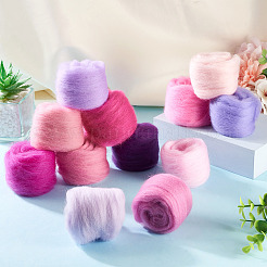 60G 12 Colors Needle Felting Wool Roving&nbsp;DIY-TA0012-85