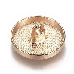 合金シャンクボタン  1穴  フラットラウンド  ライトゴールド  15x7mm  穴：2mm&nbsp;LS-BUTT-D054-15mm-05KCG