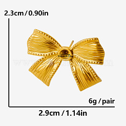 304 Stainless Steel Stylish Bowknot Stud Earrings&nbsp;VW6611-2