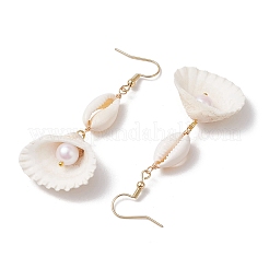 4Pair 304 Stainless Steel Shell Shape Dangle Earrings&nbsp;EJEW-JE06265