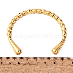 304 Stainless Steel Beads Cuff Bangles for Women&nbsp;BJEW-G749-19G