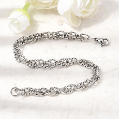 201 Stainless Steel Link Chain Bracelets for Men&nbsp;STAS-T077-12P