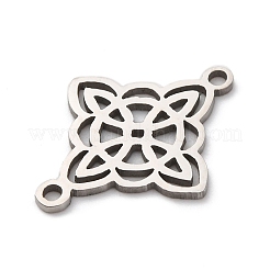 201 Stainless Steel Hollow Witch Knot Connector Charms&nbsp;STAS-V014-02P