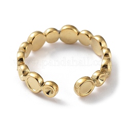 304 Stainless Steel Open Cuff Ring Components&nbsp;STAS-F301-16G