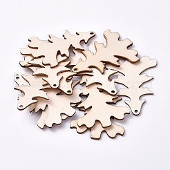 Undyed Wood Big Pendants&nbsp;WOOD-TAC0003-45