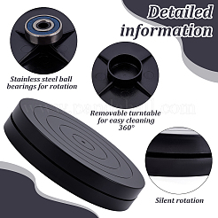 Flat Round Mini Plastic Rotated Turntable Sculpting Pottery Wheel&nbsp;CELT-WH0007-002A
